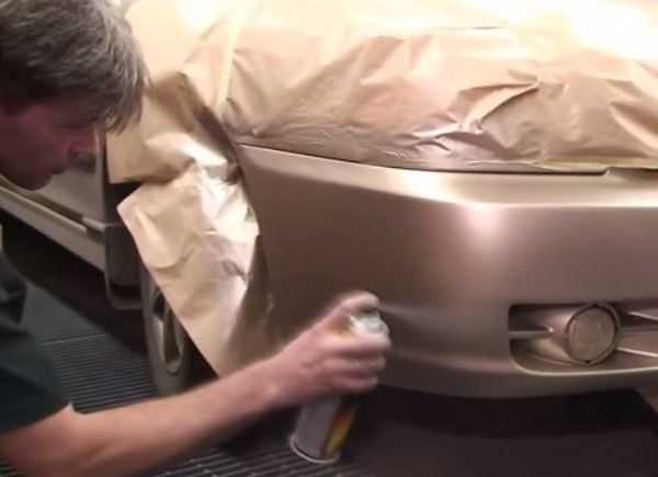 Как покрасить бампер авто баллончиком самому