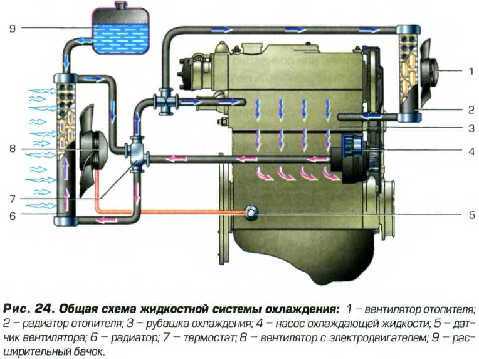 Система охлаждения двигателя: схема и принцип работы