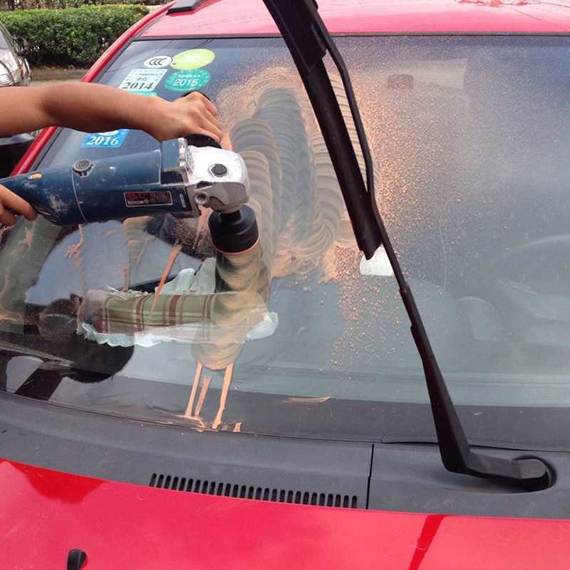 Как убрать царапины на стекле автомобиля