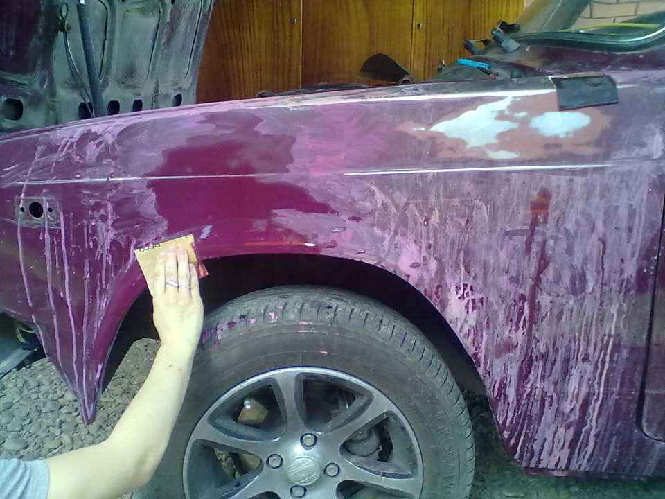 Покраска крыла автомобиля самостоятельно