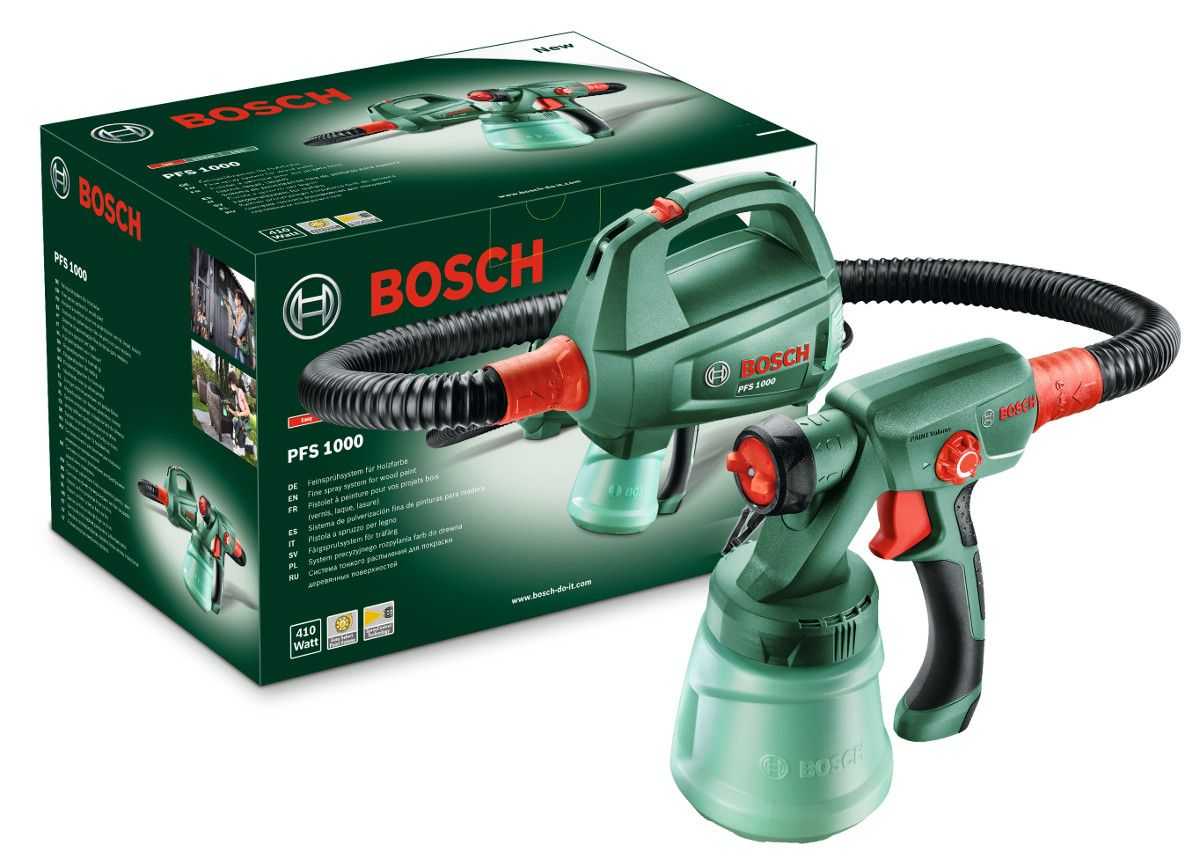 Технические характеристики Bosch PFS 65 Достоинства электрического краскопульта Какие краски следует использовать для краскопульта Уход за краскопультом