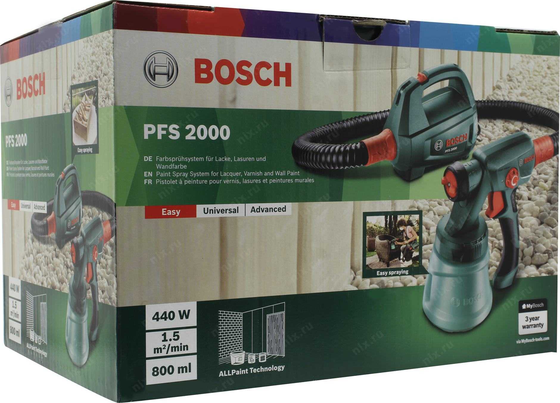 Bosch pfs 3000 2: обзор и характеристики краскопульта
